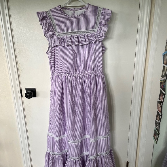 J. Crew Purple and white striped dress! - Picture 1 of 8
